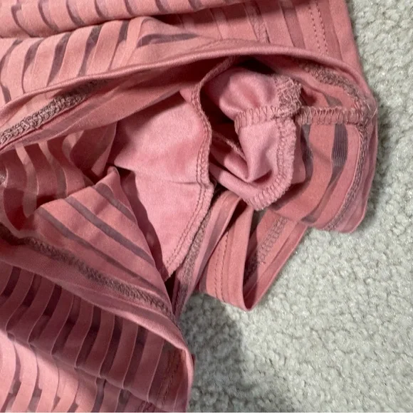 Lucy in the Sky pink sheer striped pull on shorts M - Picture 4 of 7